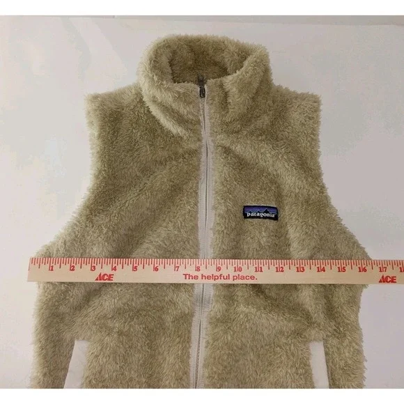 Patagonia Los Gatos Zip Up Vest Women's Small Sherpa Fleece Tan - Picture 7 of 11